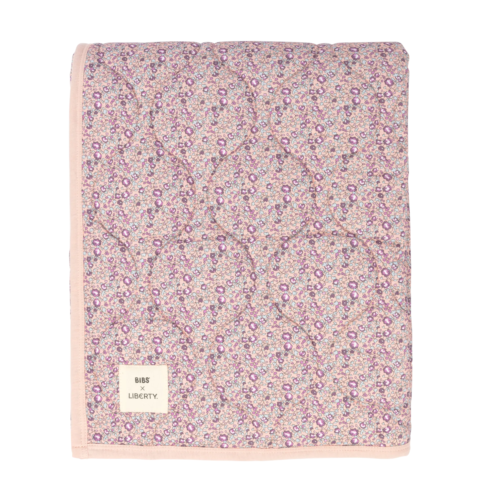 Quilted Blanket - Organic Cotton - Liberty Collection - Eloise - Blush