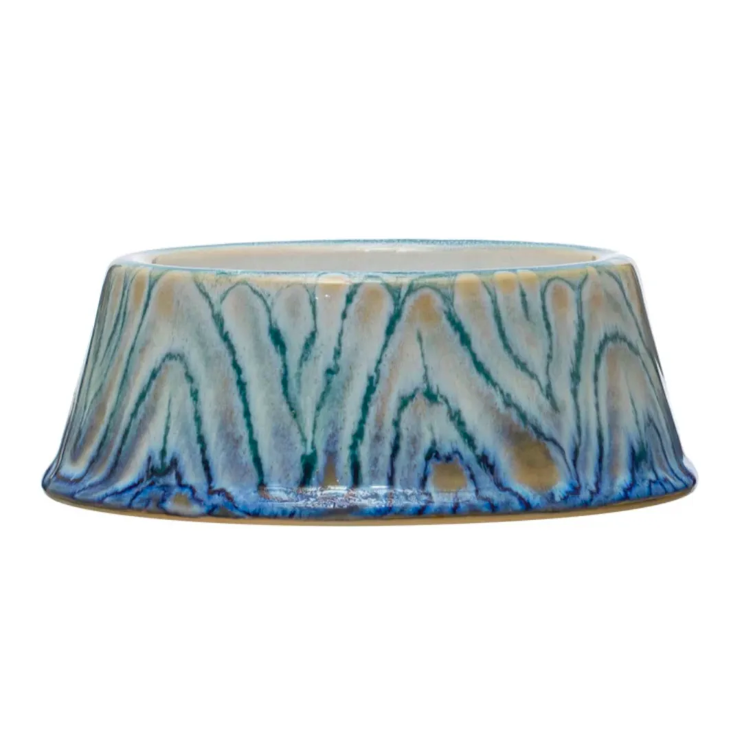 Reactive Glaze Stoneware Pet Bowl