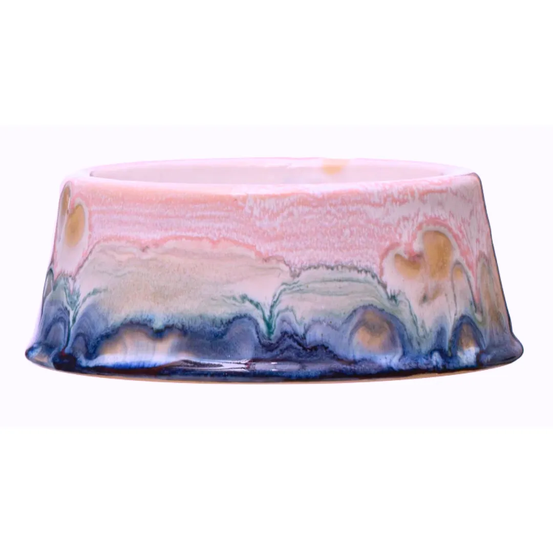 Reactive Glaze Stoneware Pet Bowl