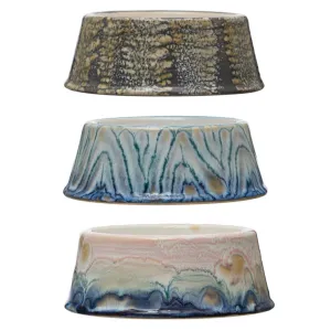 Reactive Glaze Stoneware Pet Bowl