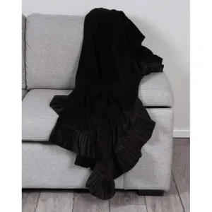 Ruffle Throw Black