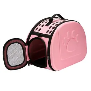 S 36*23*20cm pink Outdoor portable foldable pet cat bag AZ13007