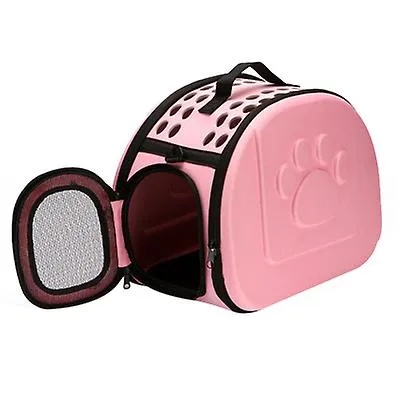 S 36*23*20cm pink Outdoor portable foldable pet cat bag AZ13007