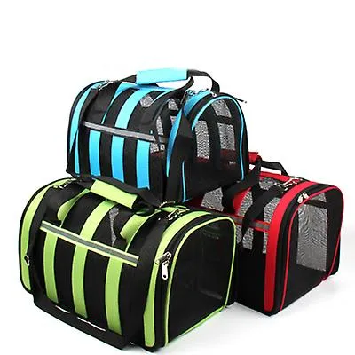 S 36*24*23cm blue Portable pet outdoor mesh breathable backpack AZ15204