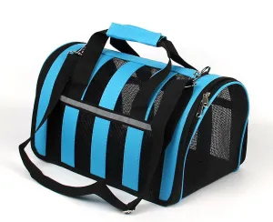 S 36*24*23cm blue Portable pet outdoor mesh breathable backpack AZ15204