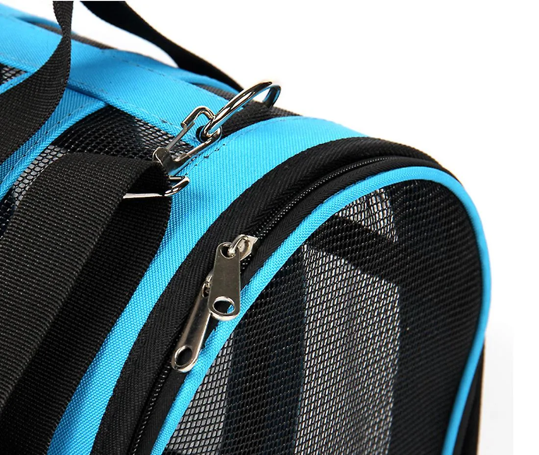 S 36*24*23cm blue Portable pet outdoor mesh breathable backpack AZ15204