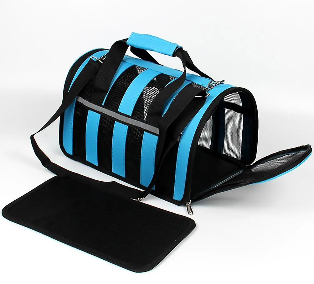 S 36*24*23cm blue Portable pet outdoor mesh breathable backpack AZ15204