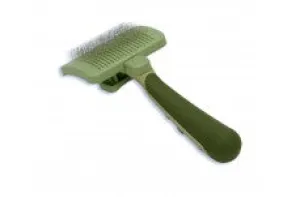 Safari Dog Self-Cleaning Slicker Brush Light Green; Dark Green Large
