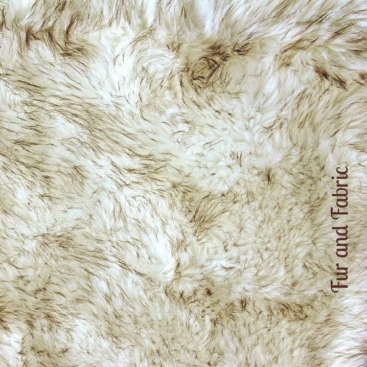 Shaggy, Soft, Padded, Brown Tip, Arctic Fox, Faux Fur, DogNapper, Dog Bed - Cat Mat - Padded Plush Shag Fur, Handmade, Fur Accents USA