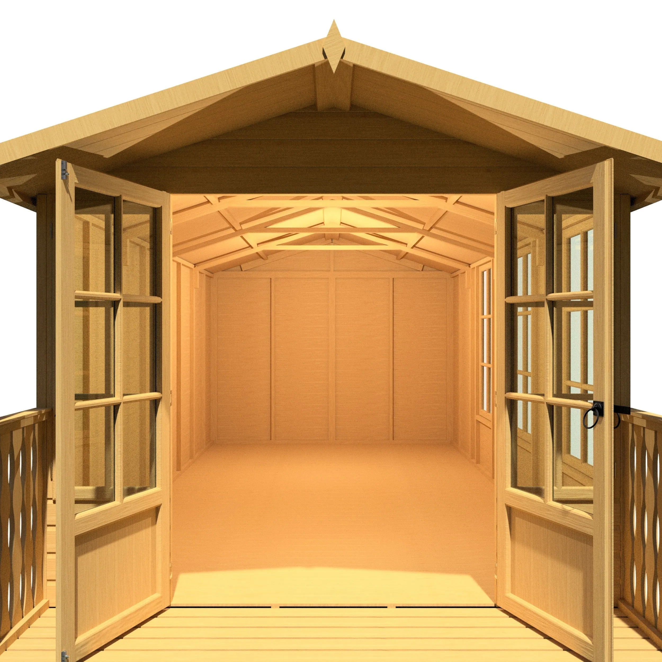Shire Delmora 0' 2" x 8' 6" Apex Summerhouse - Premium Dip Treated Shiplap