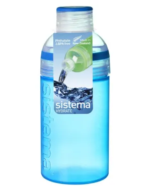Sistema 480ml Trio Water Bottle Blue