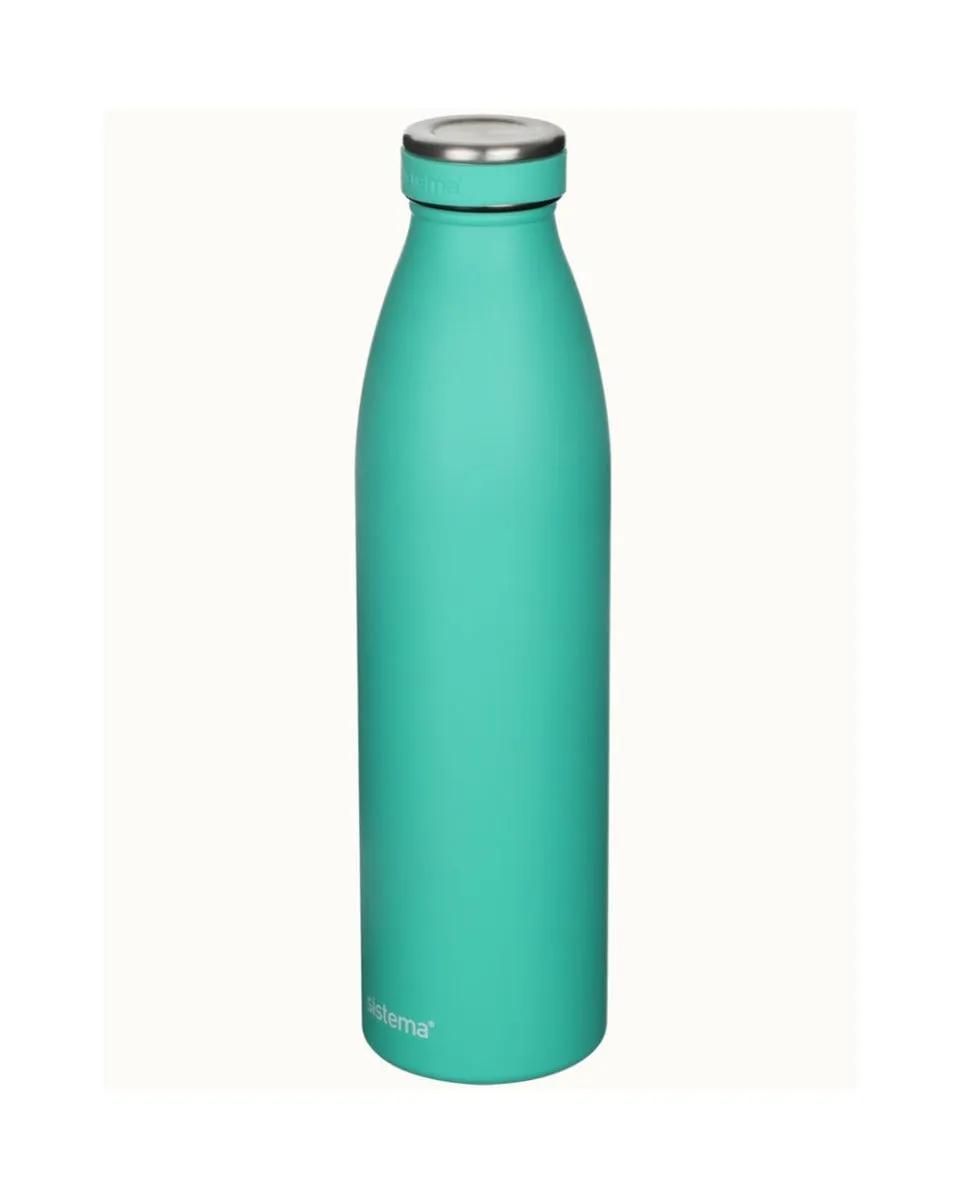 Sistema Stainless Steel Water Bottle Teal 750ML