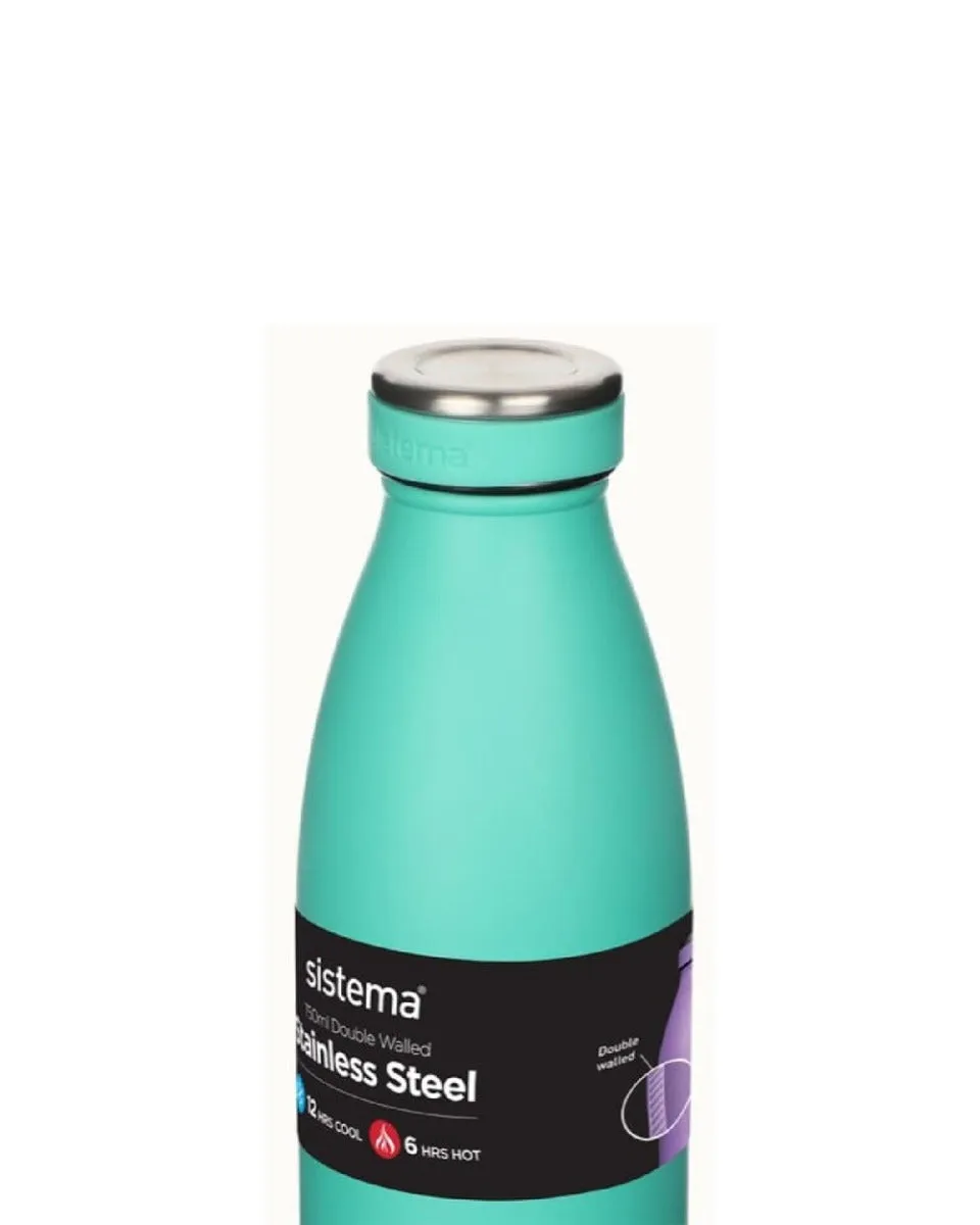 Sistema Stainless Steel Water Bottle Teal 750ML