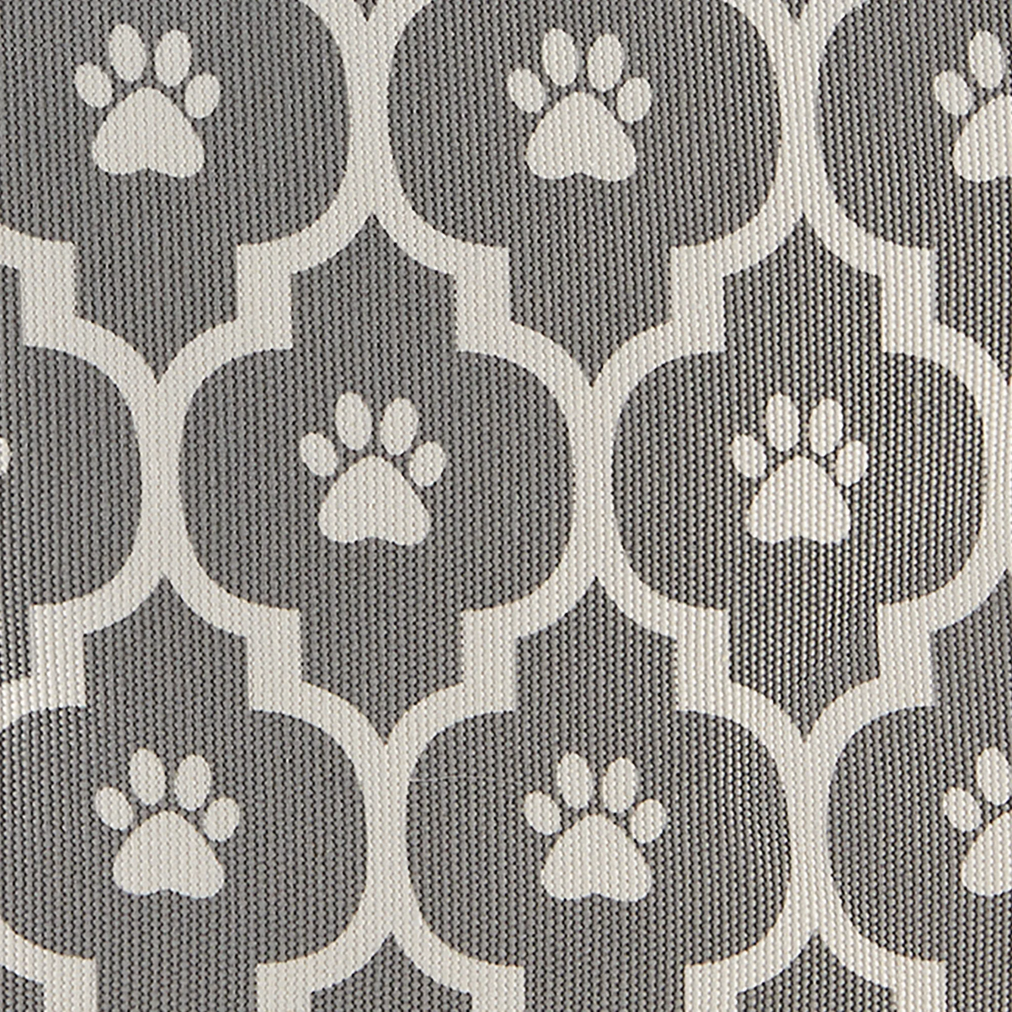 Storage Bin, Lattice Paw Print, Gray, Small - 14x8x9"
