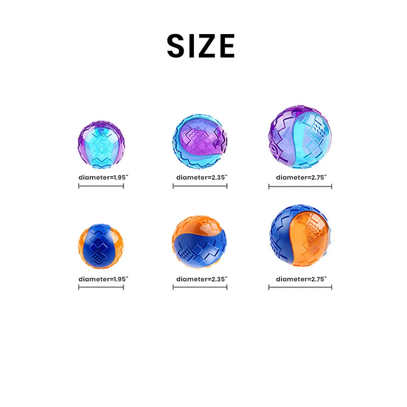 Transparent Squeaky Dog Ball Toy