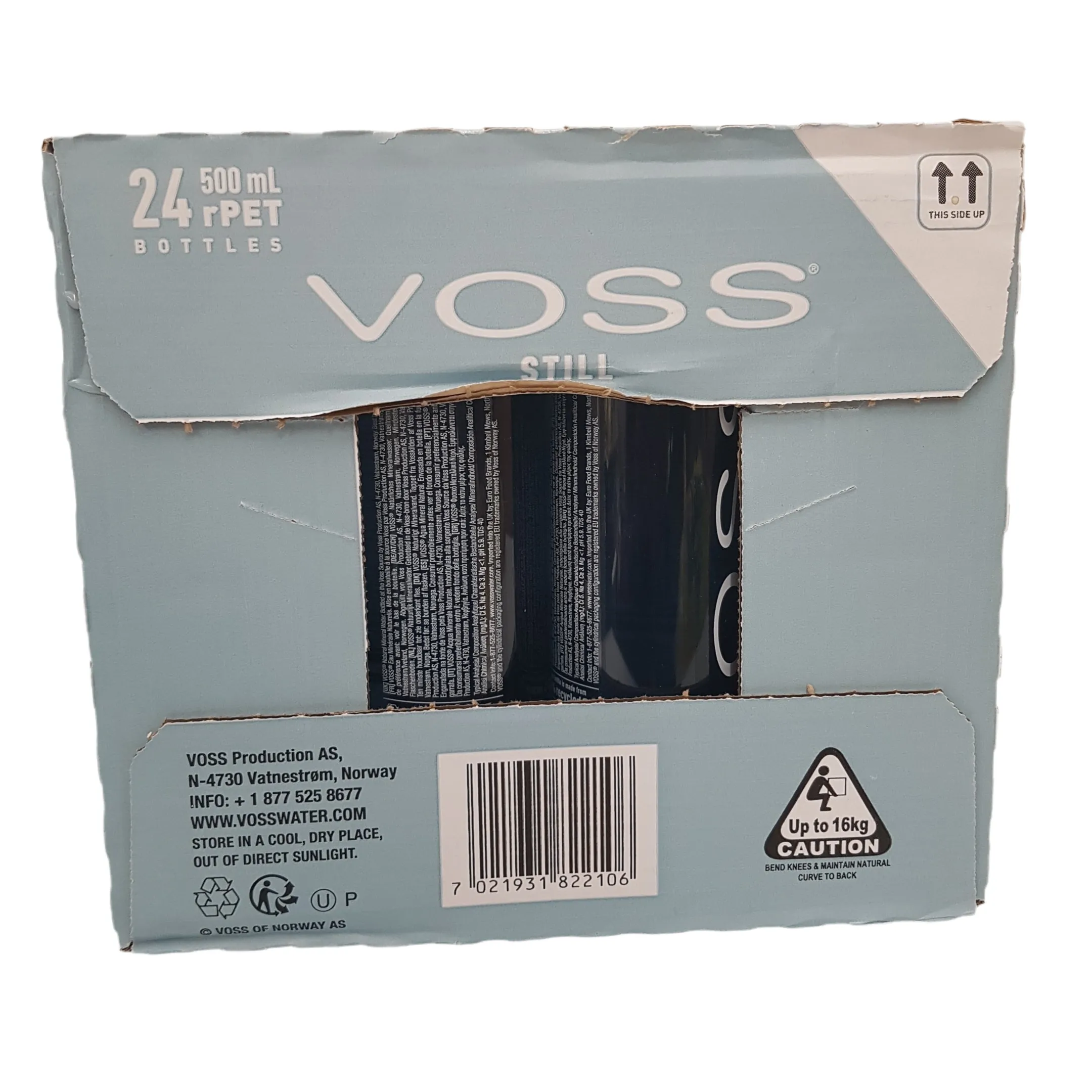 VOSS Still water 24×500ml PET Bottles