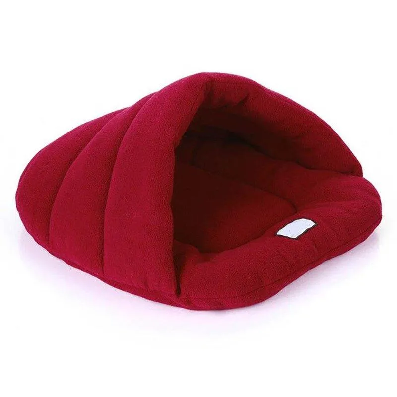 Warm Dog Bed Cave Portable Puppy Kennel Washable Soft Pet Mat Indoor Cat House for Small Medium Dogs Sleeping Bag Pet Supplies