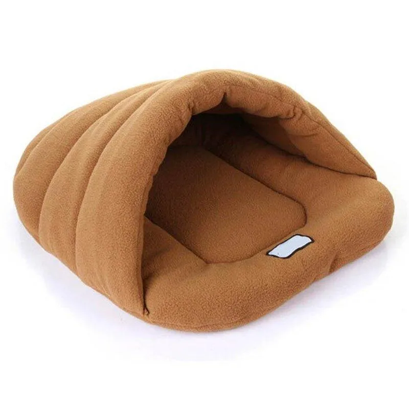 Warm Dog Bed Cave Portable Puppy Kennel Washable Soft Pet Mat Indoor Cat House for Small Medium Dogs Sleeping Bag Pet Supplies