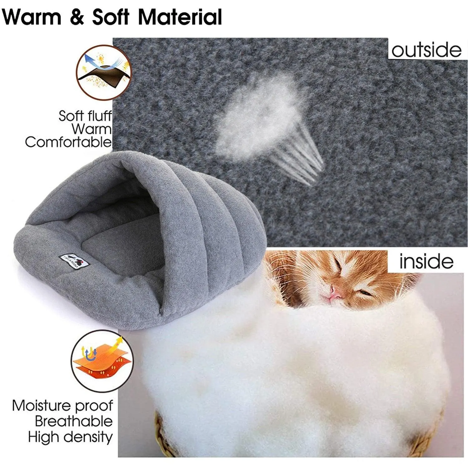 Warm Dog Bed Cave Portable Puppy Kennel Washable Soft Pet Mat Indoor Cat House for Small Medium Dogs Sleeping Bag Pet Supplies