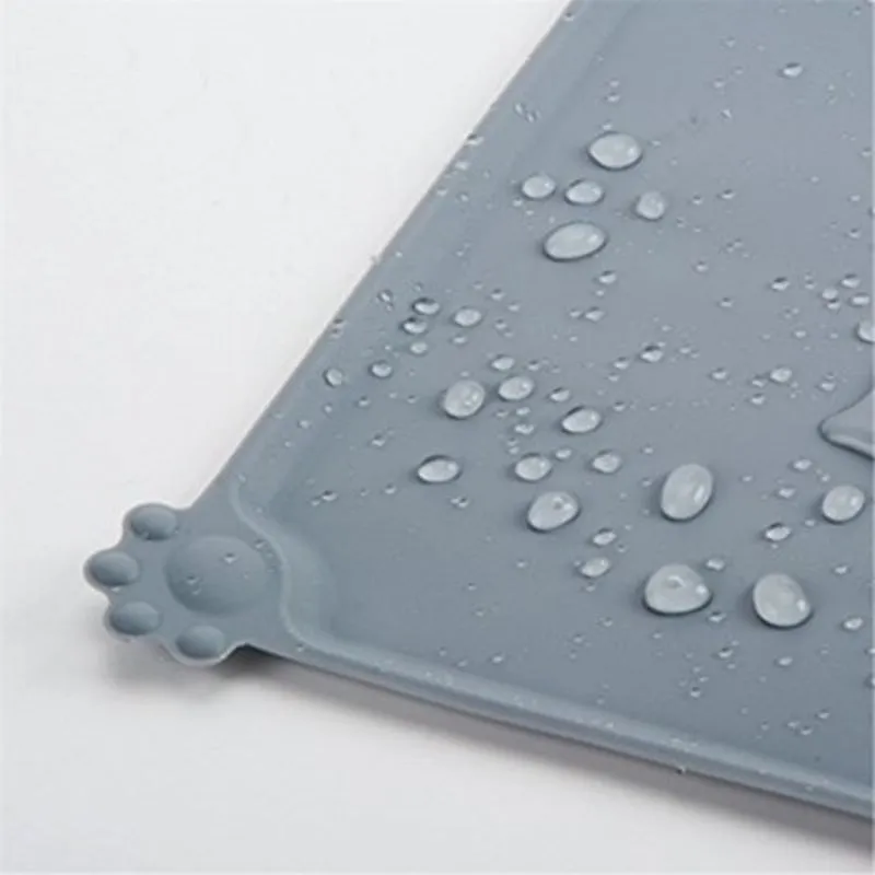 Waterproof Silicone Pet Mat for Feeding Bowls and Water Fountains