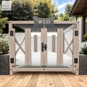 WLO® Natural Pueblo Elevated Modern Dog House