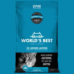 WORLD'S BEST Multiple Cat Lotus Blossom Scented Clumping Cat Litter