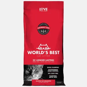 Worlds Best Multiple Cat Unscented Cat Litter 12.7kg