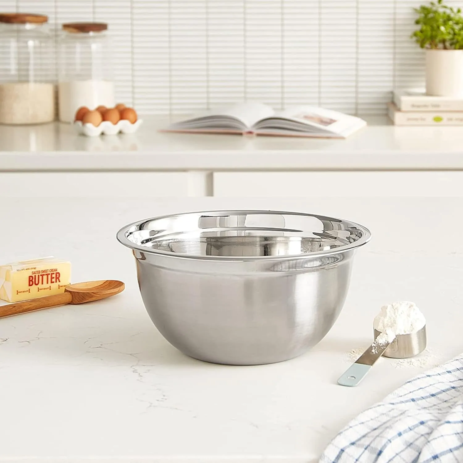 YBM Home Deep Professional Quality Stainless Steel Mixing Bowl For Serving Mixing Cooking Baking ( 5 Quart )