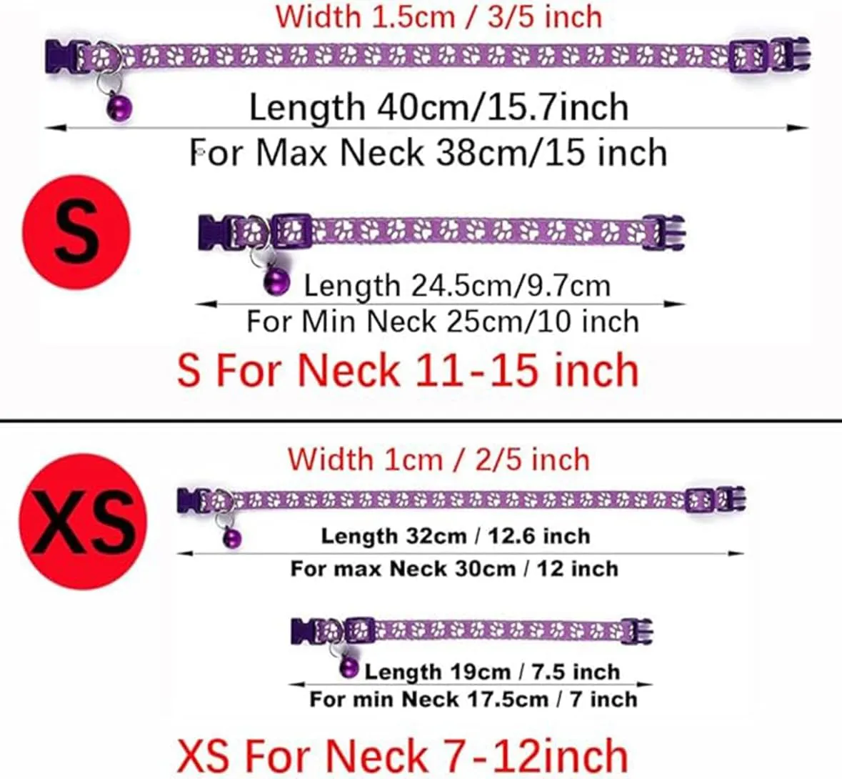 Yellow Dog Collar with Bell, 2-Pack Cat Collar with Bell Reflective Puppy Collar Nylon Soft Adjustable Buckle for XXS XSmall Extra Small Tiny Boy Girl Pets Female Kitten Yorkie Teacup Chihuahua Small