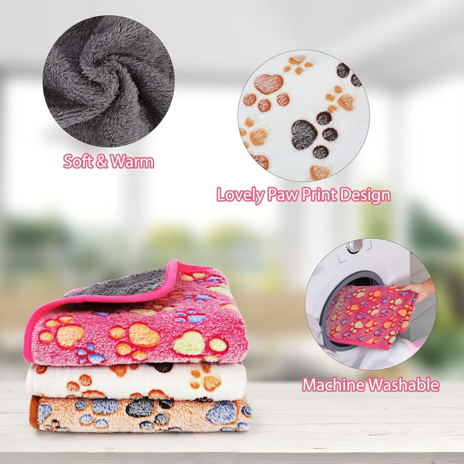 YUEPET Waterproof Guinea Pig Blankets Washable 3 Pack Small Animal Fleece Cage Liners Pet Soft Sleep Mat Pad Cover Warm Flannel Throw for Hamster Guinea Pig Rabbit Chinchilla Hedgehog Ferret 23"16"