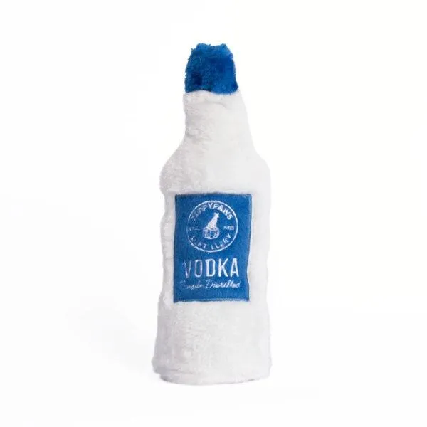 ZippyPaws Happy Hour Crusherz Vodka Plush Dog Toy (Vodka)