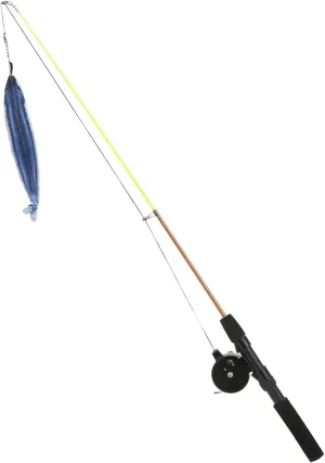 ZJchao Funny Cat Stick Flexible Interactive Telescopic Fishing Rod Toy for Cats (Saury Fishing Rod)